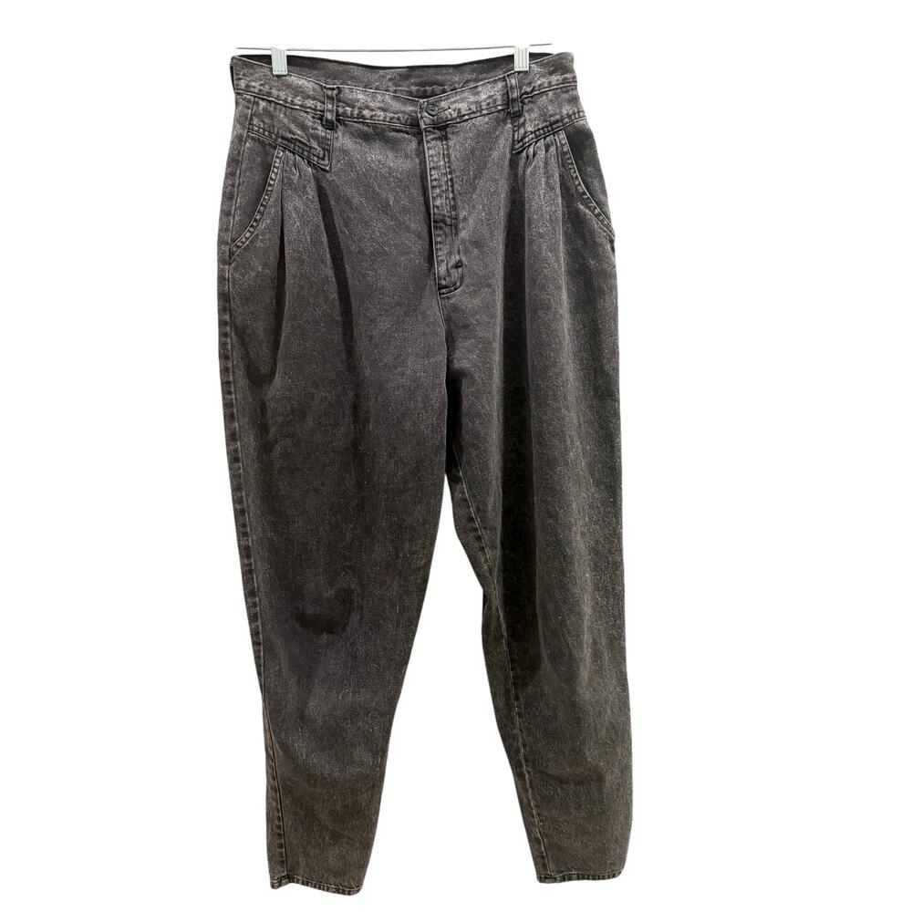 Classic Vintage Cherokee Black Jeans Denim High Waist Mom Pleated Boyfriend Org,